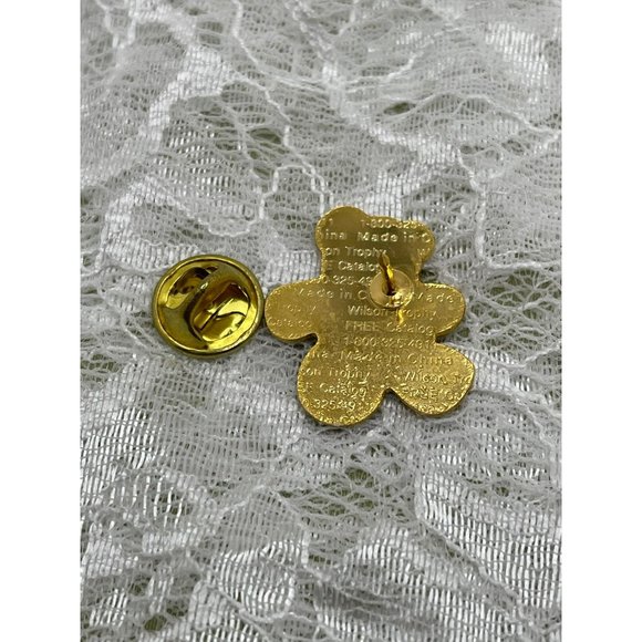 Vintage Olympic Teddy Bear Resin Lapel Pin - Picture 2 of 7
